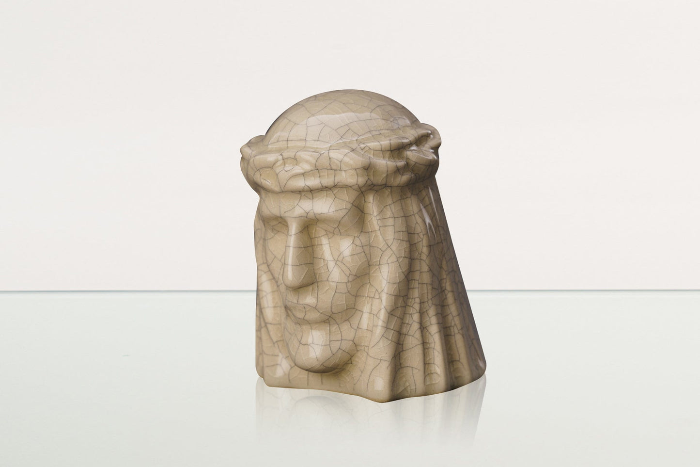 
                  
                    Pulvis Art Urns Keepsake Urn Handmade Mini Keepsake Urn "The Christ" - Craquelure | Ceramic Mini Urn
                  
                