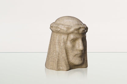Handmade Mini Keepsake Urn "The Christ" - Craquelure | Ceramic Mini Urn - Pulvis Art Urns