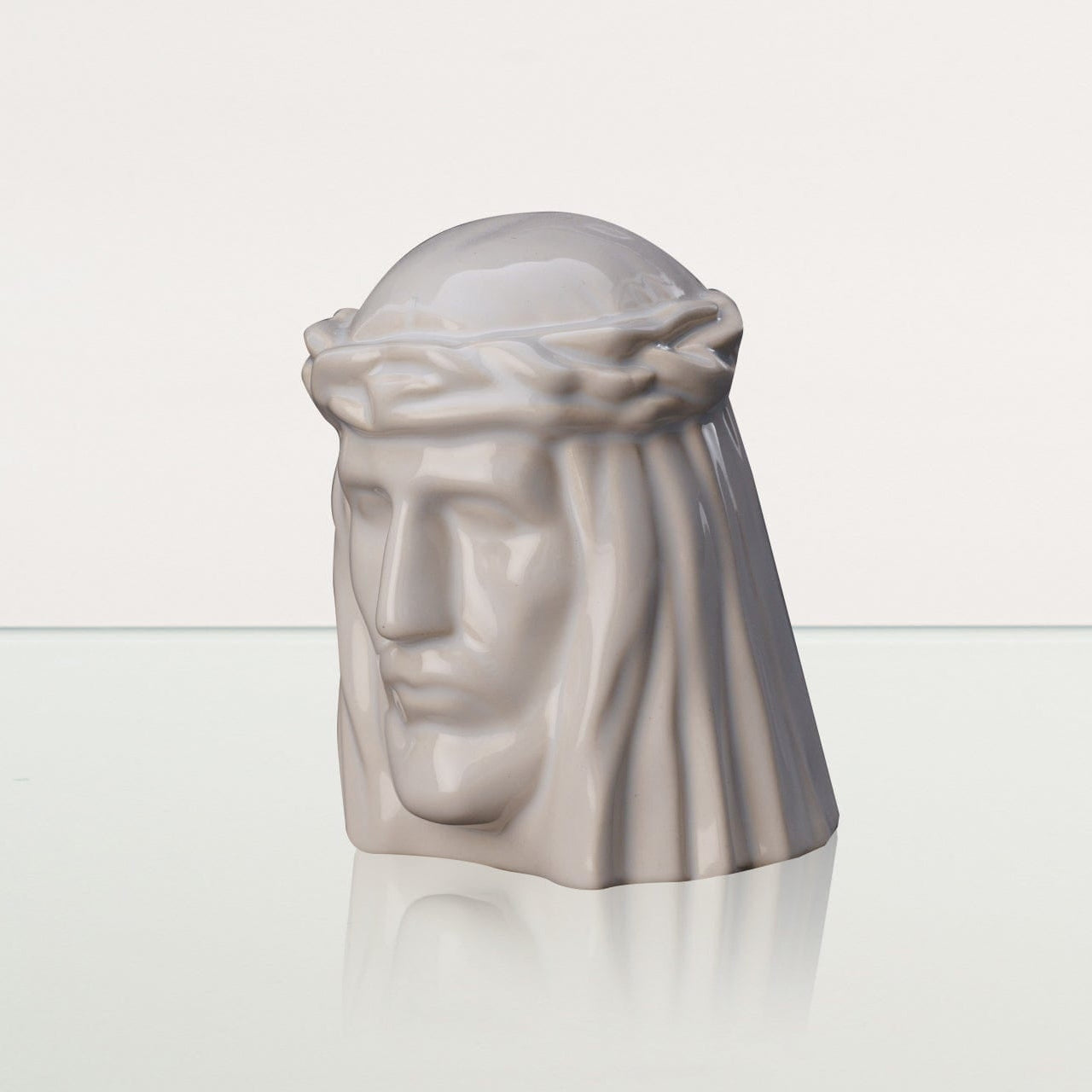 Handmade Mini Keepsake Urn "The Christ" - White | Ceramic Mini Urn - Pulvis Art Urns