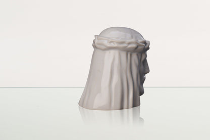 Handmade Mini Keepsake Urn "The Christ" - White | Ceramic Mini Urn - Pulvis Art Urns