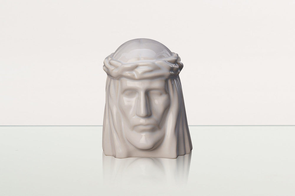 
                  
                    Pulvis Art Urns Keepsake Urn Handmade Mini Keepsake Urn "The Christ" - White | Ceramic Mini Urn
                  
                