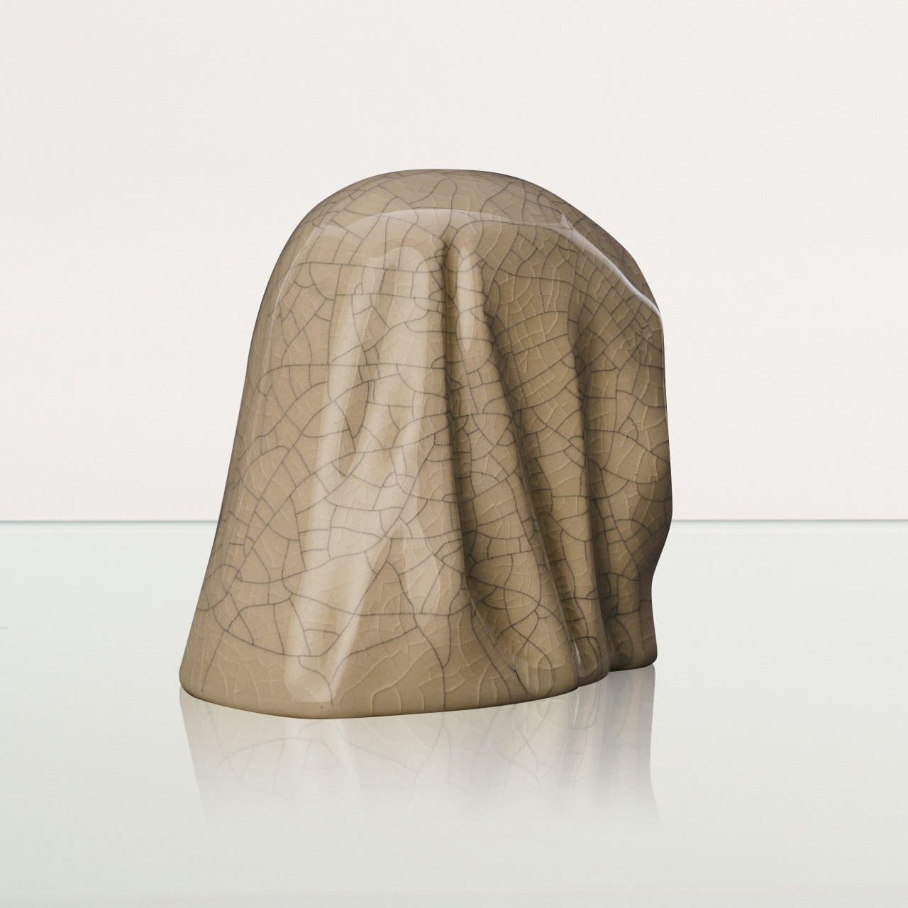 Handmade Mini Keepsake Urn "The Holy Mother" - Craquelure | Ceramic Mini Urn - Pulvis Art Urns