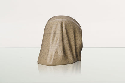 Handmade Mini Keepsake Urn "The Holy Mother" - Craquelure | Ceramic Mini Urn - Pulvis Art Urns