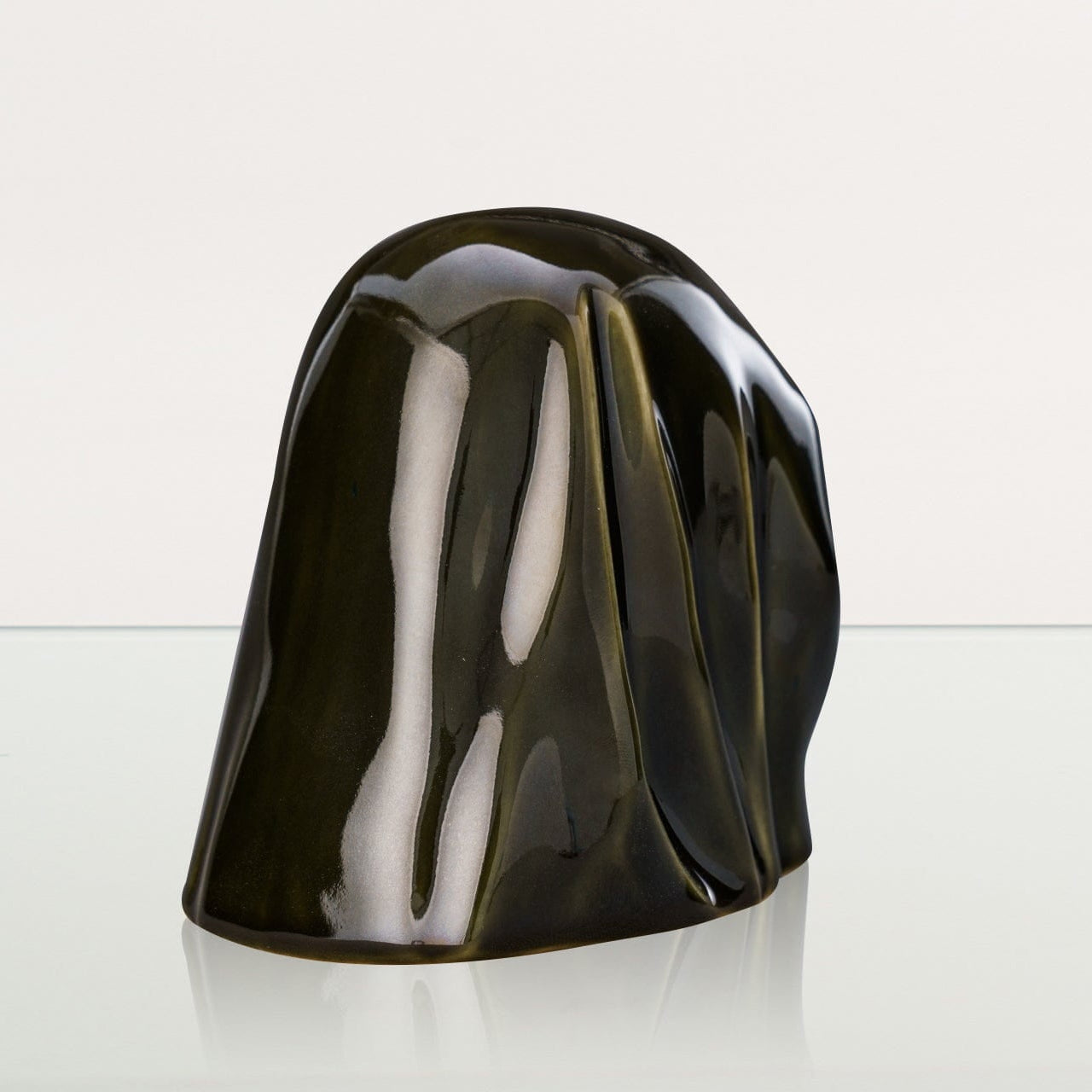 Handmade Mini Keepsake Urn "The Holy Mother" - Oily Green | Ceramic Mini Urn - Pulvis Art Urns