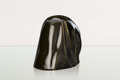 Handmade Mini Keepsake Urn "The Holy Mother" - Oily Green | Ceramic Mini Urn - Pulvis Art Urns