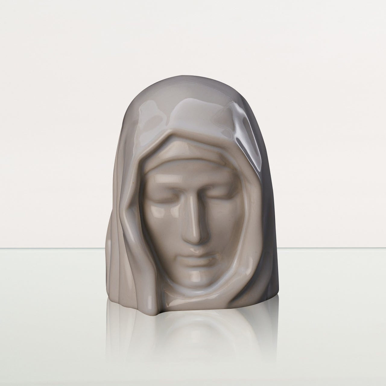 Handmade Mini Keepsake Urn "The Holy Mother" - White Mini Urn | Ceramic - Pulvis Art Urns