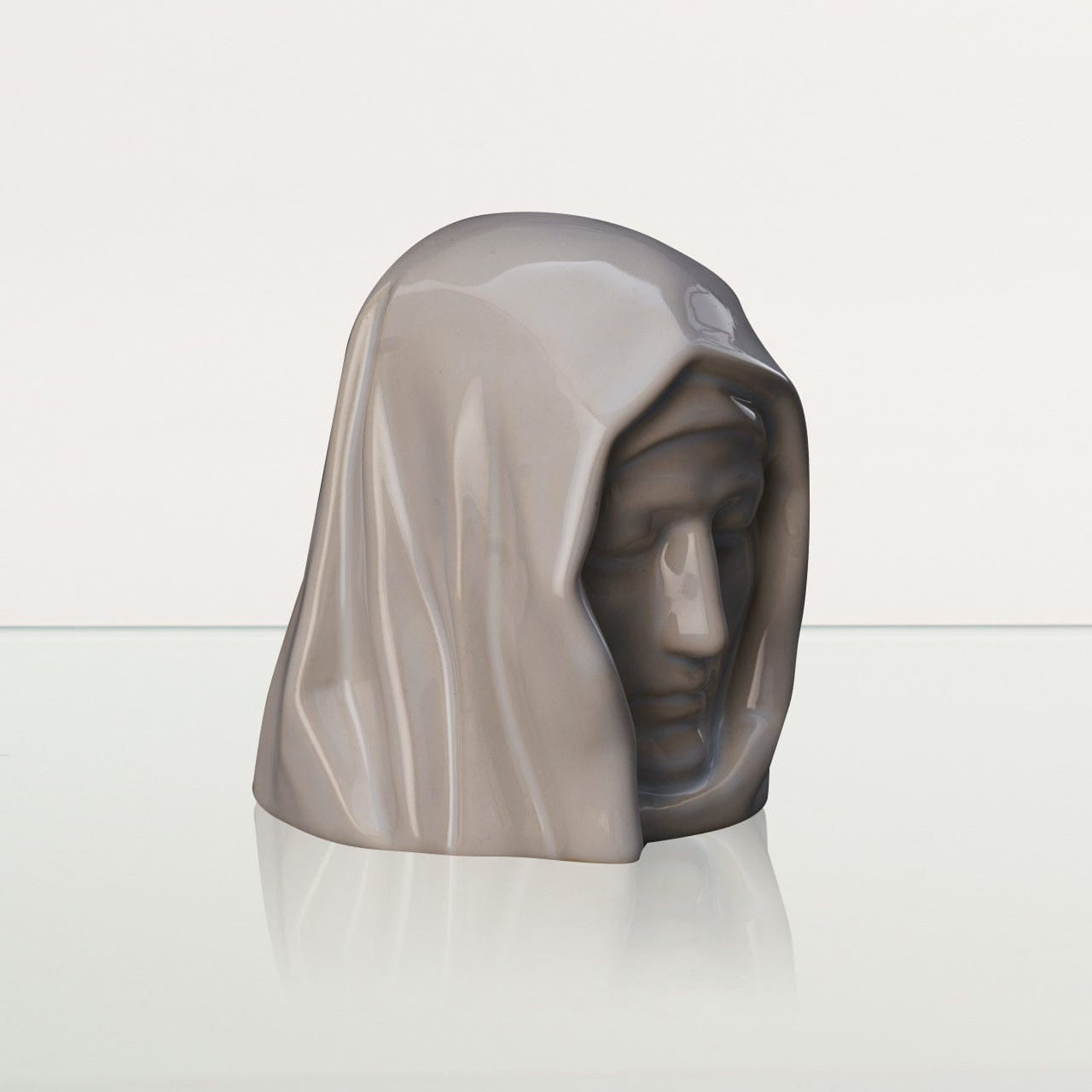 Handmade Mini Keepsake Urn "The Holy Mother" - White Mini Urn | Ceramic - Pulvis Art Urns