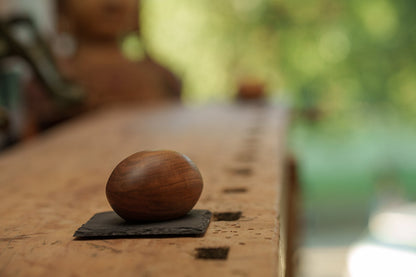 Wooden Keepsake Urn "Palm Stone" - Genuine Walnut - Pulvis Art Urns