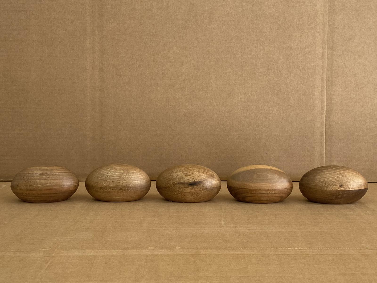 Wooden Keepsake Urn "Palm Stone" - Genuine Walnut - Pulvis Art Urns