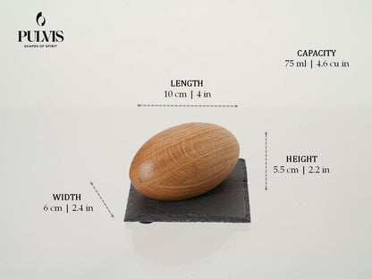 Pulvis Art Urns Keepsake Urn Wooden Keepsake Urn "Palm Stone" - Oak