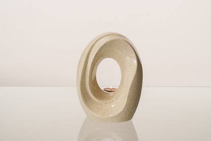 Artisan Cremation Urn for Ashes "The Passage" - Medium Urn | Craquelure | Ceramic - Pulvis Art Urns