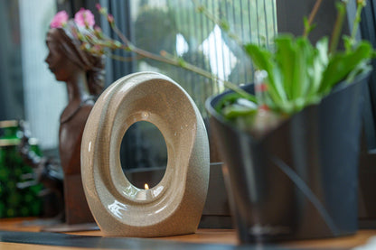 Artisan Cremation Urn for Ashes "The Passage" - Medium Urn | Craquelure | Ceramic - Pulvis Art Urns