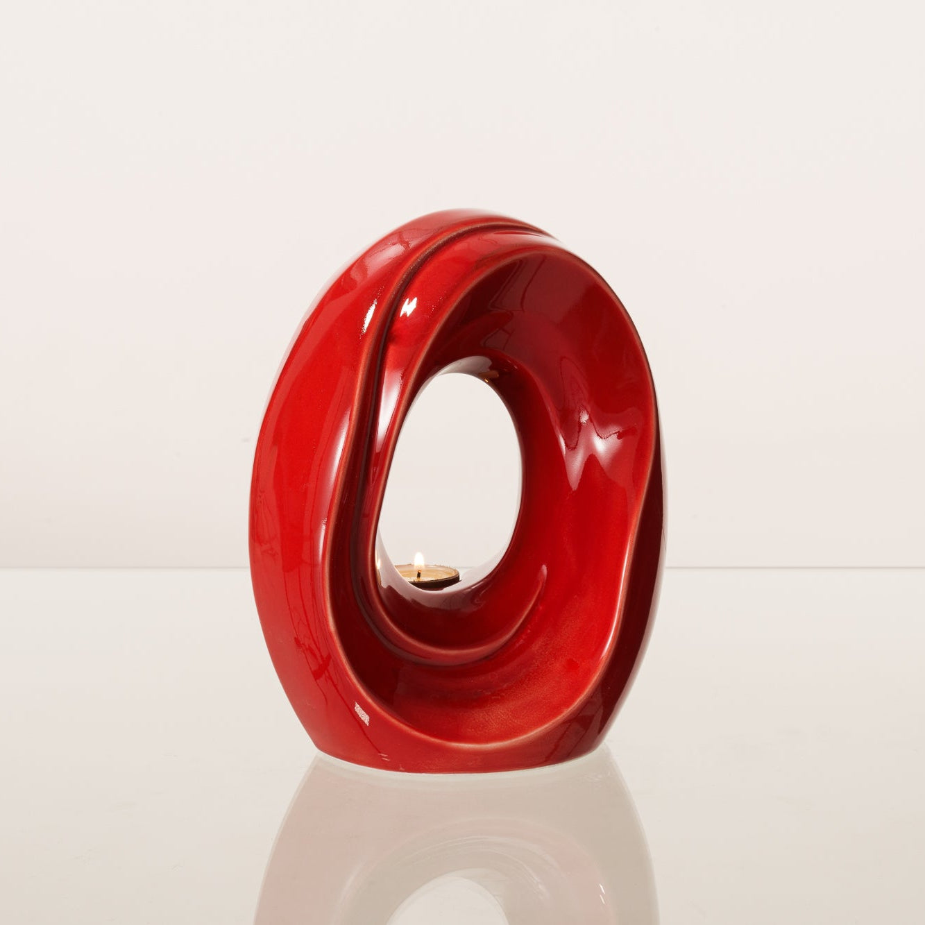 Artisan Cremation Urn for Ashes "The Passage" - Medium Urn | Red | Ceramic - Pulvis Art Urns