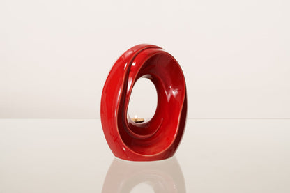 Artisan Cremation Urn for Ashes "The Passage" - Medium Urn | Red | Ceramic - Pulvis Art Urns