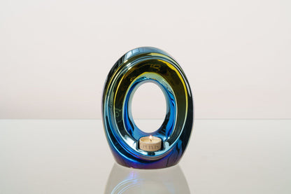 Artisan Cremation Urn for Ashes "The Passage" - Medium Urn | Shiny Yellow | Ceramic - Pulvis Art Urns