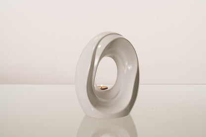 Artisan Cremation Urn for Ashes "The Passage" - Medium Urn | White | Ceramic - Pulvis Art Urns