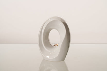 Artisan Cremation Urn for Ashes "The Passage" - Medium Urn | White | Ceramic - Pulvis Art Urns