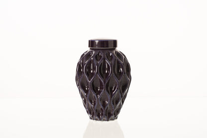 Cremation Urn "Echo" - 3D Printed Ceramic Urn | Violet | Medium - Pulvis Art Urns