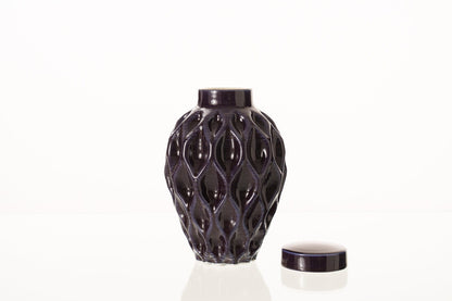Cremation Urn "Echo" - 3D Printed Ceramic Urn | Violet | Medium - Pulvis Art Urns