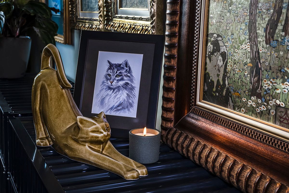 Grace Memorial Bundle - 4 Pieces - Portrait | Urn | Nameplate Holder | Scented Candle - Pulvis Art Urns