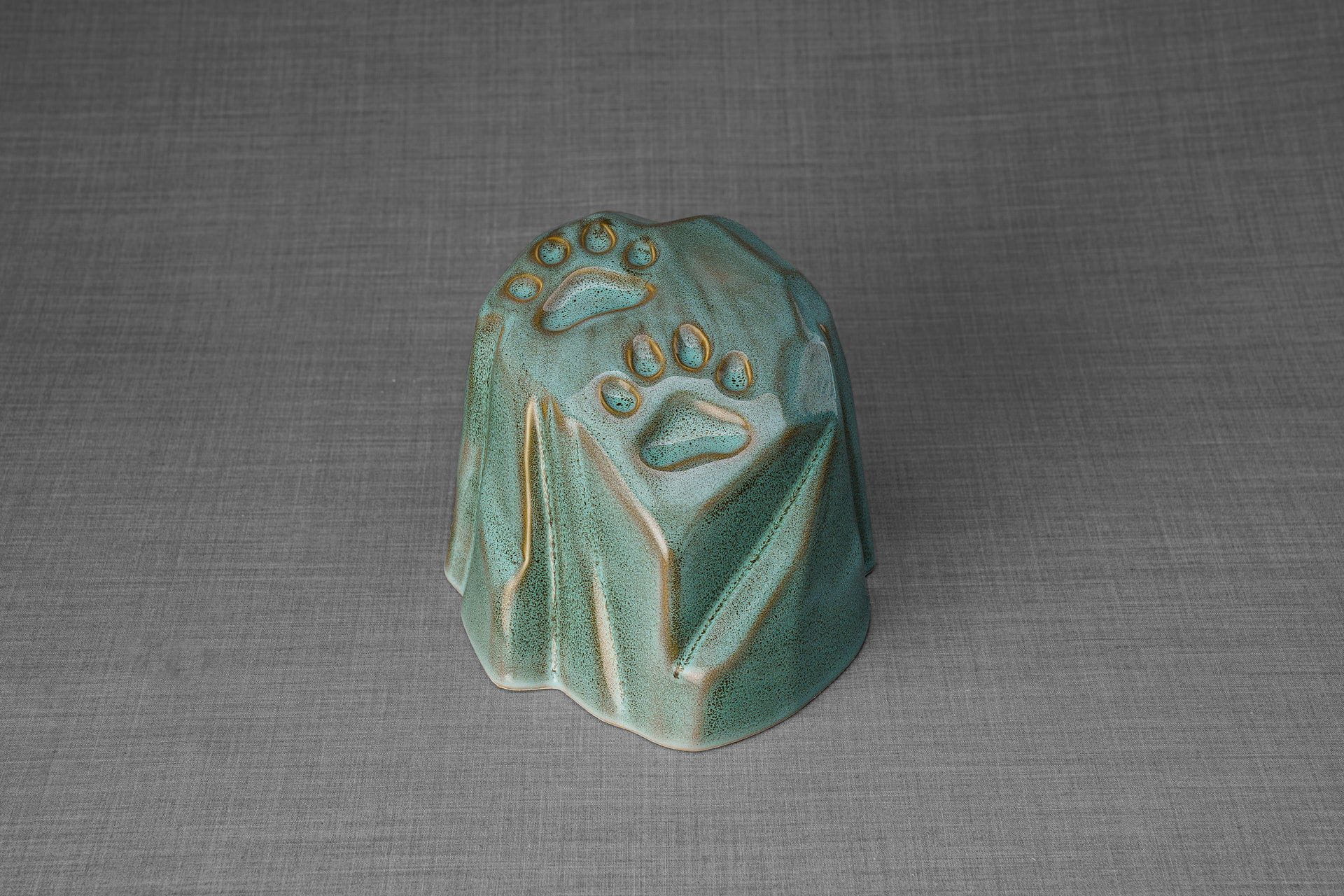 Paw Print Memorial Bundle - 4 Pieces - Portrait | Urn | Nameplate Holder | Scented Candle - Pulvis Art Urns