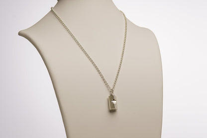 Memorial Cremation Necklace – Heart | Silver | Handmade Cremation Jewelry - Pulvis Art Urns