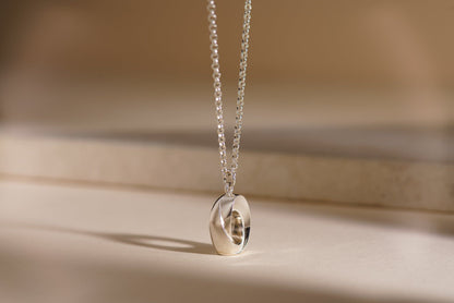 Memorial Cremation Necklace – The Passage | Silver | Handmade Cremation Jewelry - Pulvis Art Urns
