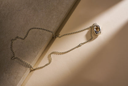 Memorial Cremation Necklace – The Passage | Silver | Handmade Cremation Jewelry - Pulvis Art Urns