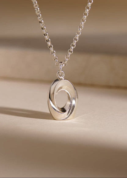 Memorial Cremation Necklace – The Passage | Silver | Handmade Cremation Jewelry - Pulvis Art Urns