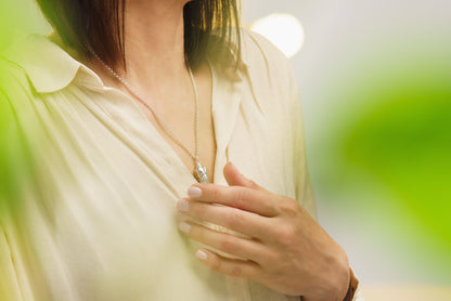 Memorial Cremation Necklace – Wings | Silver | Handmade Cremation Jewelry - Pulvis Art Urns