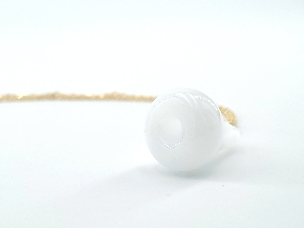 Pulvis Art Urns White / Gold Plated base metal Memorial Cremation Pendant "Gemma" - Jewelry | Ceramic