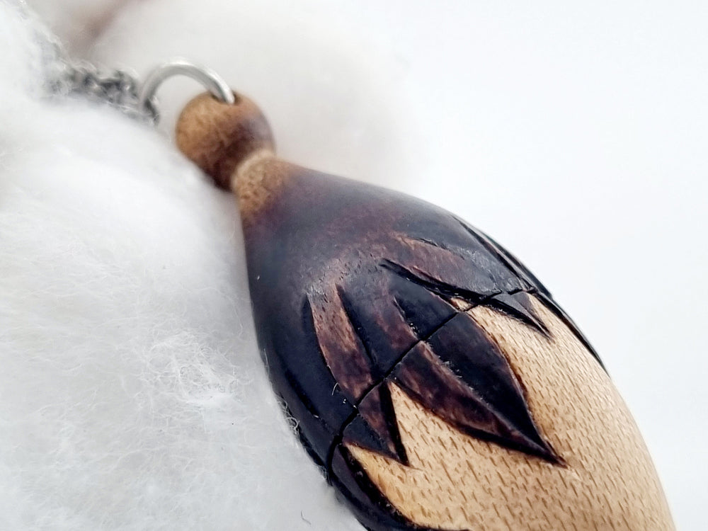 Pulvis Art Urns Memorial Cremation Pendant "Pruna" - Jewelry | Wood