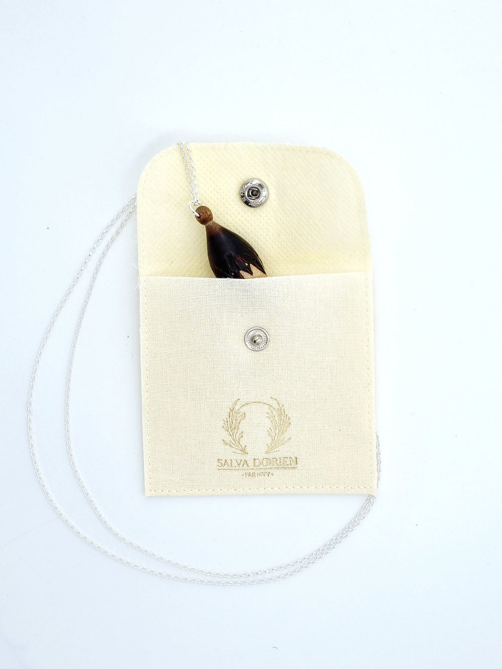 Pulvis Art Urns Memorial Cremation Pendant "Pruna" - Jewelry | Wood