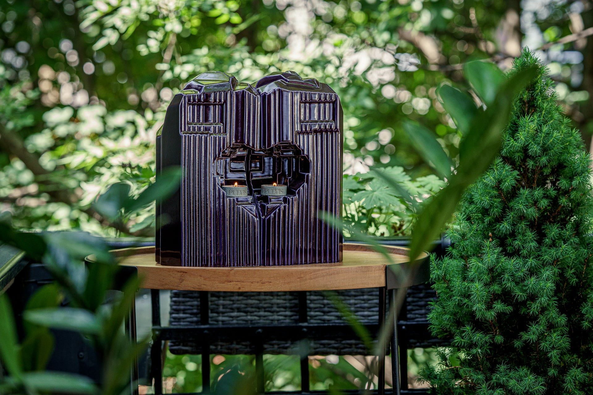 Handmade Companion Urn for Ashes "Heart" - Large | Ceramic Double Urn - Pulvis Art Urns