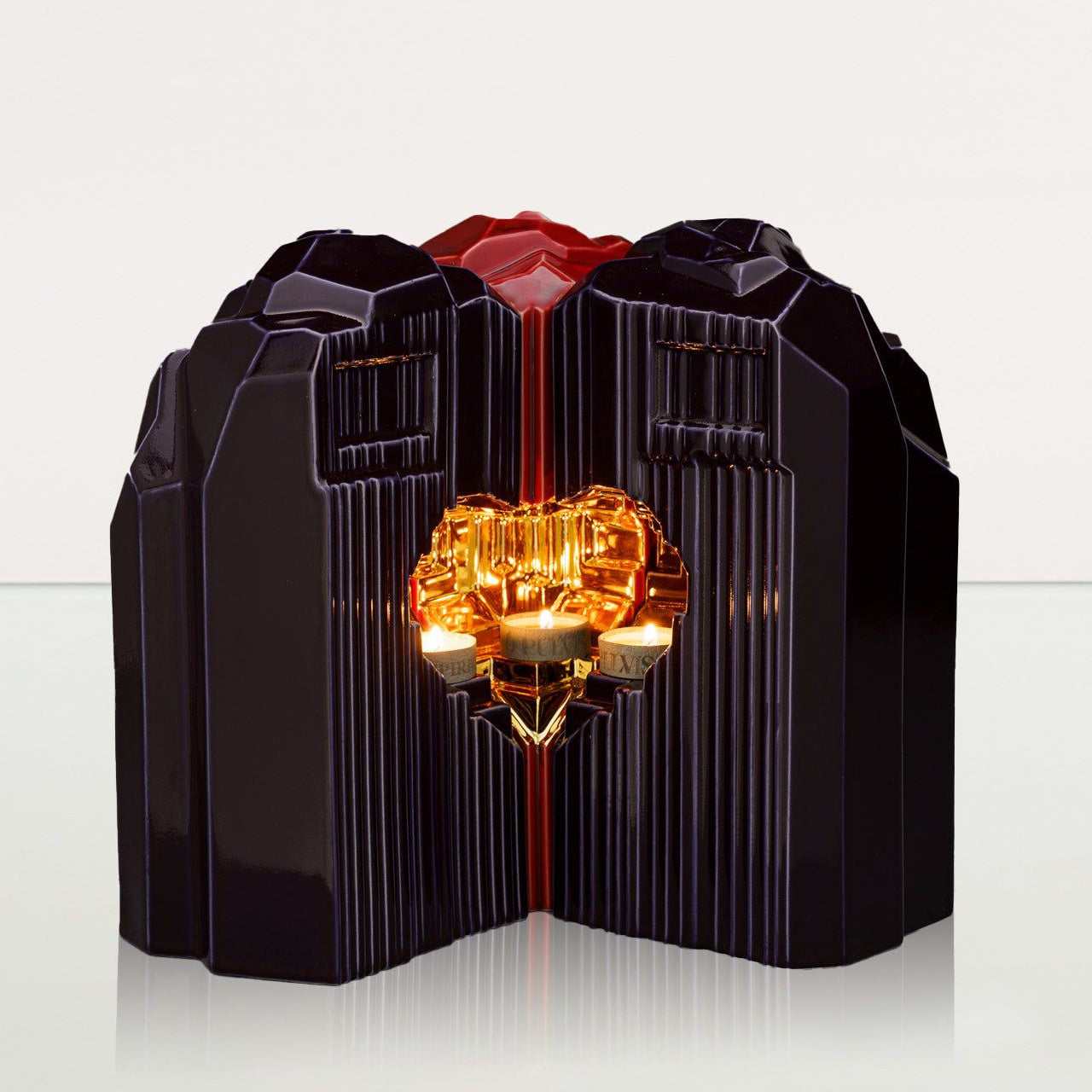 Handmade Companion Urn for Ashes "Heart" - Large | Ceramic Double Urn - Pulvis Art Urns