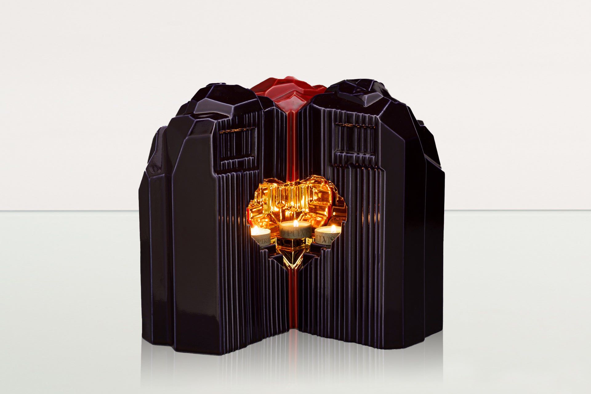 Handmade Companion Urn for Ashes "Heart" - Large | Ceramic Double Urn - Pulvis Art Urns