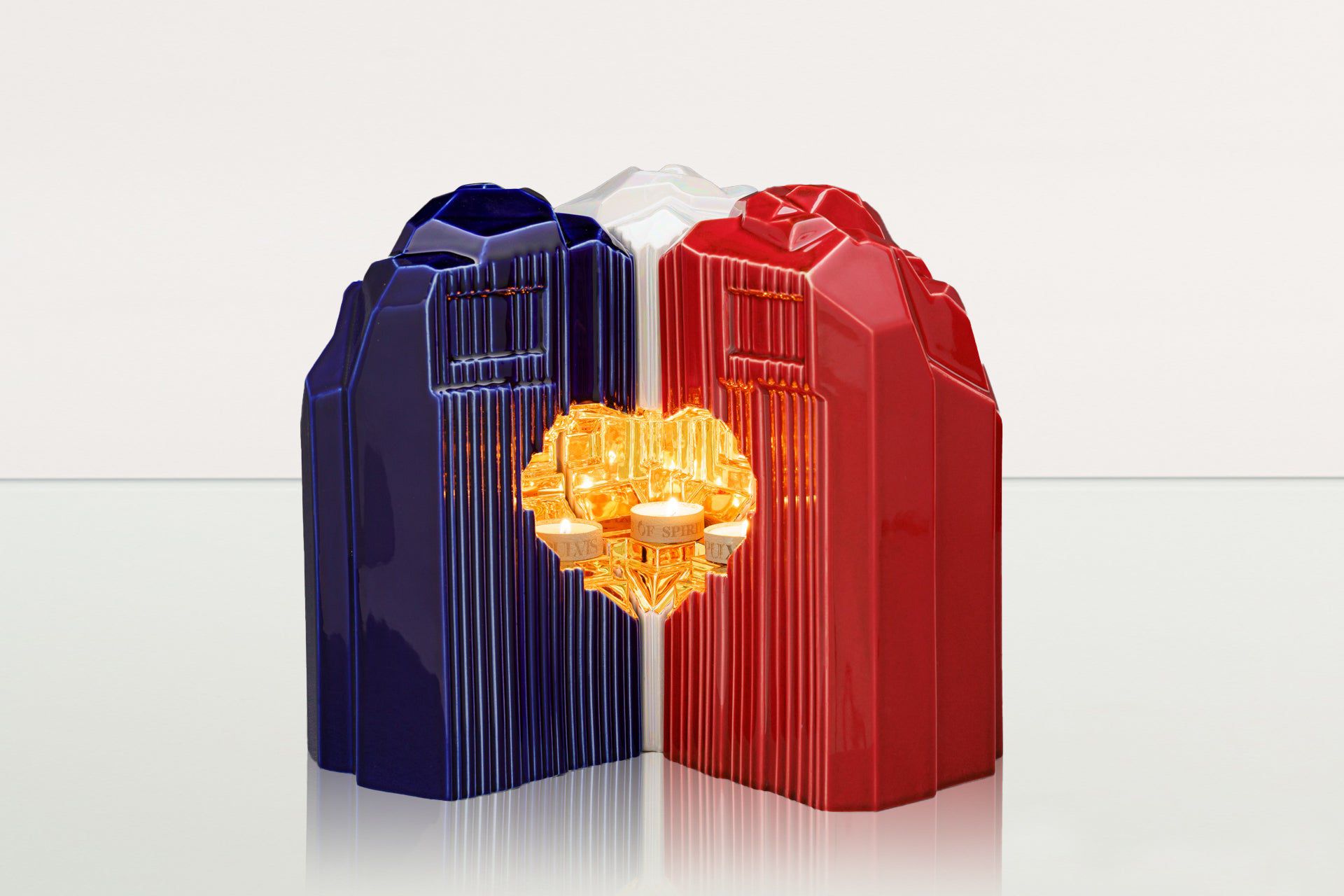 Handmade Companion Urn for Ashes "Heart" - Large | Ceramic Double Urn - Pulvis Art Urns