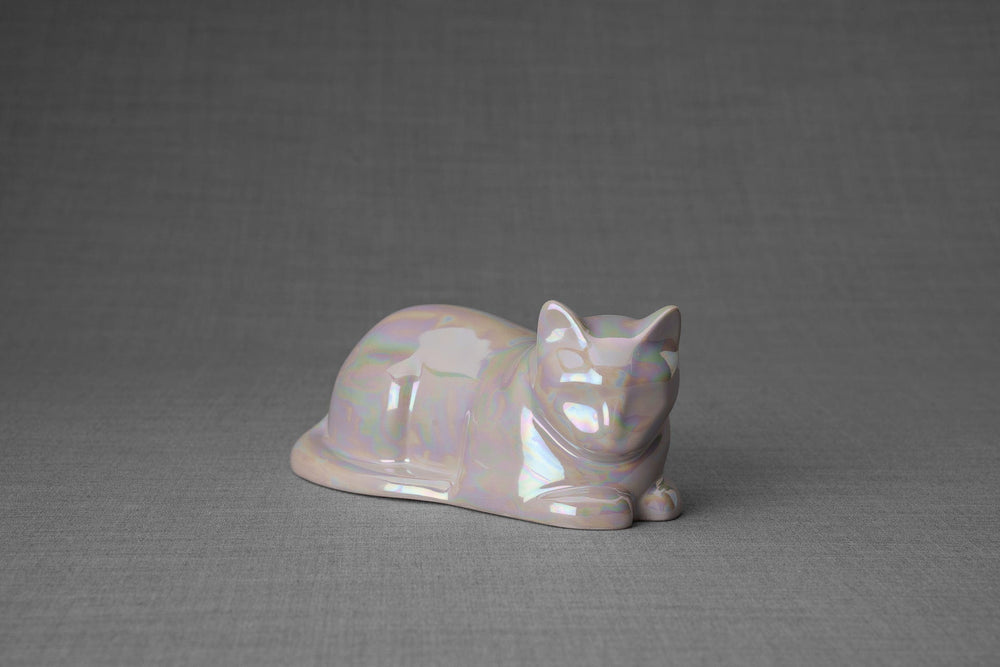 Pulvis Art Urns Pearly White / Light Mini "Cat" Memorial Bundle - 4 pcs. | Handmade