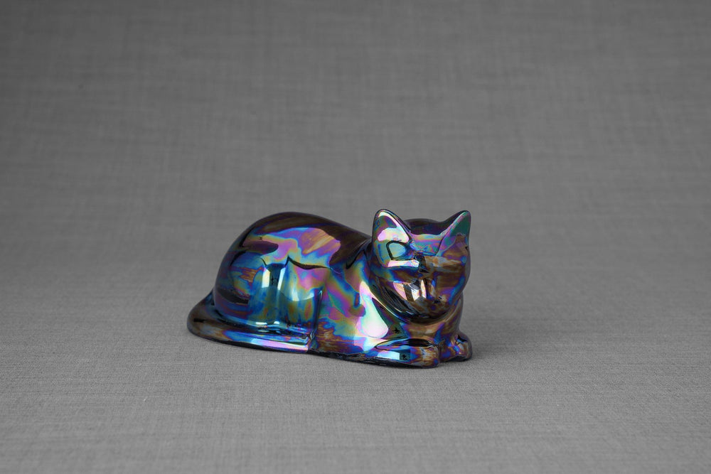 Pulvis Art Urns Rainbow Black / Light Mini "Cat" Memorial Bundle - 4 pcs. | Handmade