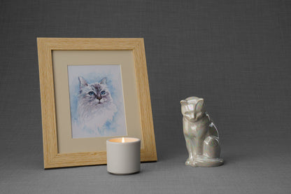 Mini Neko Bundle - 4 Pieces - Portrait | Urn | Nameplate Holder | Scented Candle - Pulvis Art Urns