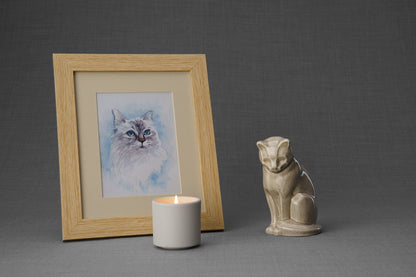 Mini Neko Bundle - 4 Pieces - Portrait | Urn | Nameplate Holder | Scented Candle - Pulvis Art Urns