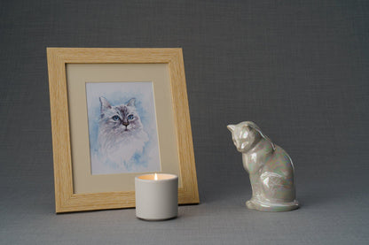 Mini Neko Bundle - 4 Pieces - Portrait | Urn | Nameplate Holder | Scented Candle - Pulvis Art Urns