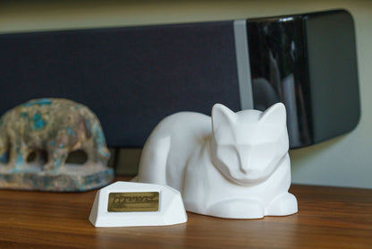 Memorial Nameplate Holder | Ceramic | Personalizable - Pulvis Art Urns