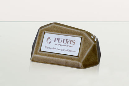 Memorial Nameplate Holder | Ceramic | Personalizable - Pulvis Art Urns