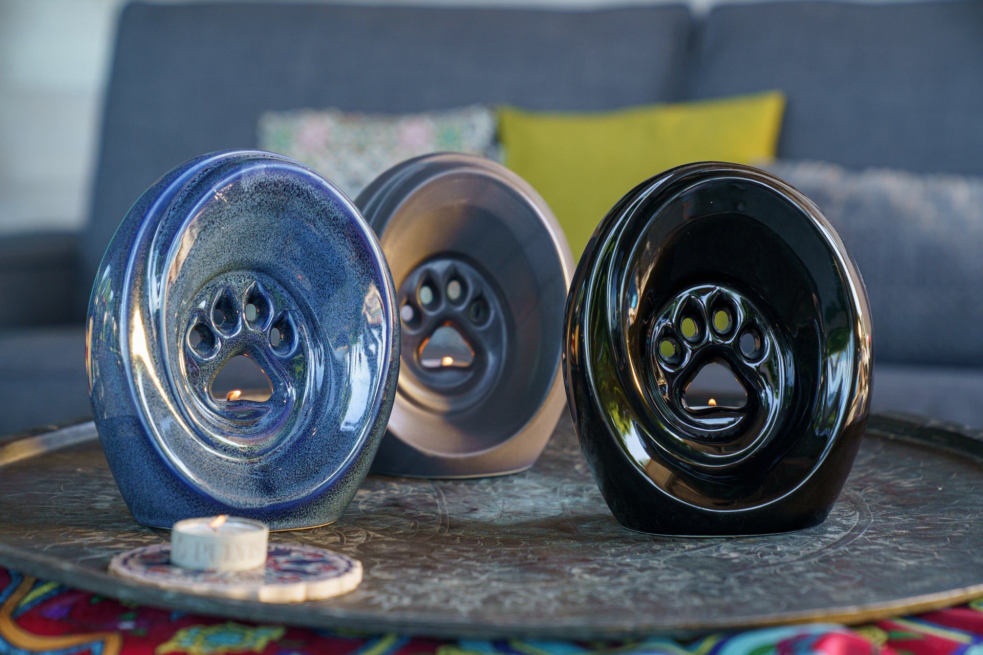 Pulvis Art Urns "Paw" Pet Memorial Bundle - 4 pcs. | Handmade