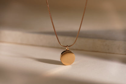 Pet Cremation Necklace – Paw | Stainless Steel | Memorial Jewelry | Brass Finish - Pulvis Art Urns