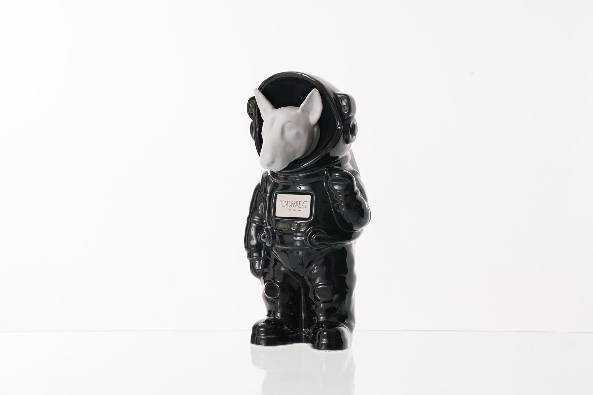 Pulvis Art Urns Pet Cremation Urn Black / White Matte / Yes (+$50) Dog Cremation Urn Bull Terrier - Customizable Figure | Pet Urn