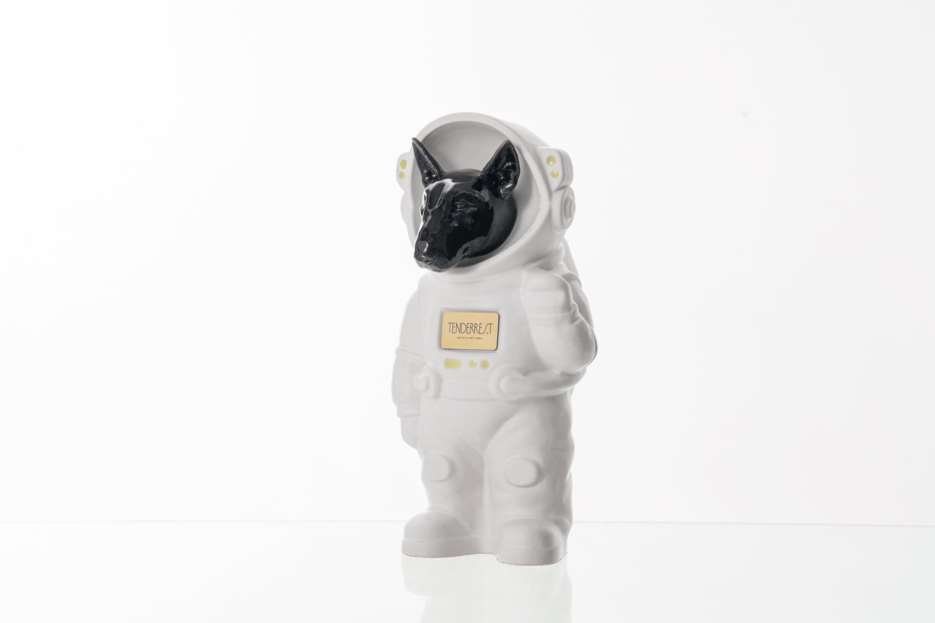 Pulvis Art Urns Pet Cremation Urn White Matte / Black / No Dog Cremation Urn Bull Terrier - Customizable Figure | Pet Urn