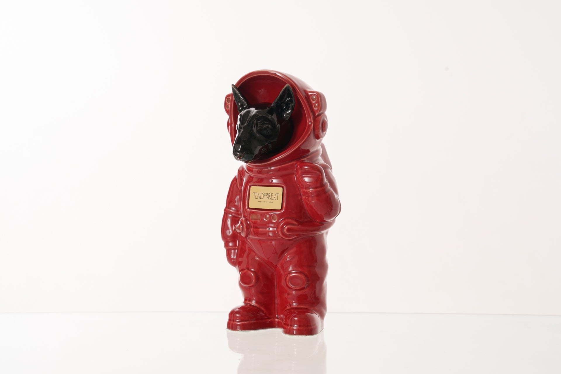 Pulvis Art Urns Pet Cremation Urn Red / Black / Yes (+$50) Dog Cremation Urn Bull Terrier - Customizable Figure | Pet Urn
