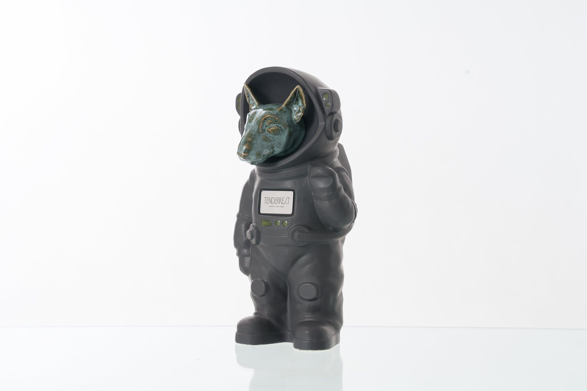 Pulvis Art Urns Pet Cremation Urn Gray Matte / Oily Green / Yes (+$50) Dog Cremation Urn Bull Terrier - Customizable Figure | Pet Urn